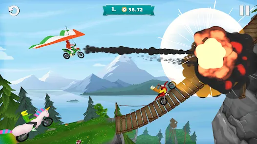 Airborne Motocross Mod APK screenshot 3